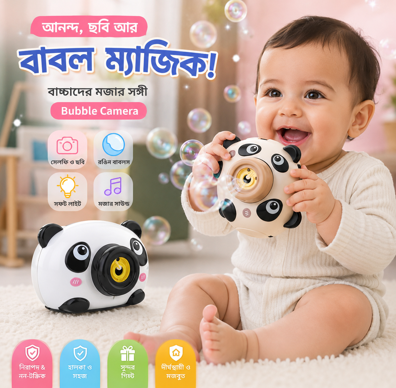 Bubble Camera Toy For Kids